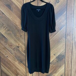 Black Silk Cotton Cashmere BANANA REPUBLIC Sweater Dress